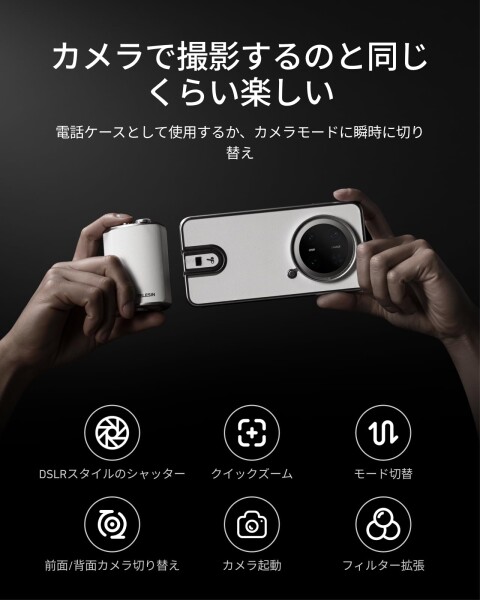 ??TELESIN FunShot マスターグリップ写真撮影キット（スマホカメラグリップ+スマホケース+ 58mm ND2-32 VNDフィルターレンズ）Huawei Mate 70 Pro/Pro+専用 人間工学設計 1/4三脚ネジ搭載 ズーム機能
