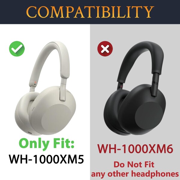 SOULWIT シープスキン イヤーパッド Sony WH-1000XM5 (WH1000XM5) ヘッドセット 用 交換パッド ノイズアイソレーション イヤークッション 厚手 ヘッドホン パッド 明るいシルバー_1
