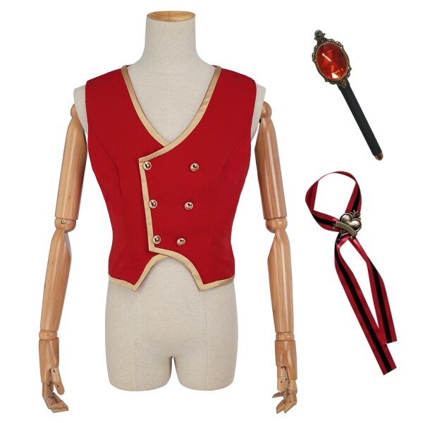 (HOLOUN) ついすとワンダーランド ハーツラビュル寮の制服ベスト クリスマス ハロウィンコスプレ衣装 ゲーム仮装XL