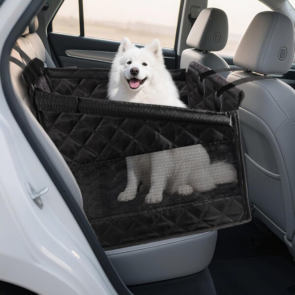 GSYJMRH ペットドライブシート 後部座席 大型犬用 犬車シート 底板入り 型崩れし り畳み可能 車犬カーシート 耐摩 滑り止め 汚れ防止 折り畳 収納に便利 すべての車種に対応 犬用旅行用品