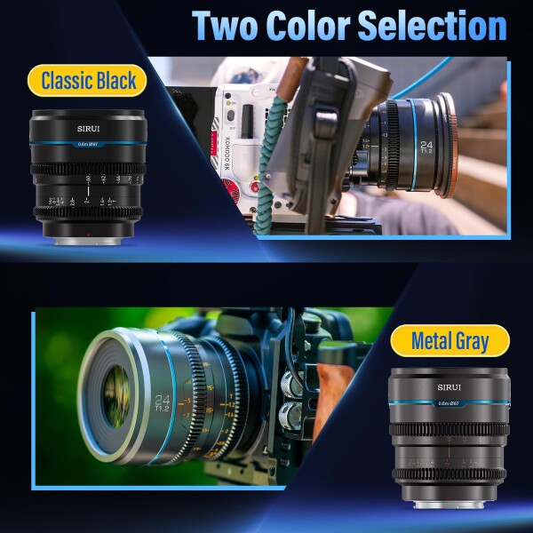 SIRUI Night Walker 24mm T1.2 シネレンズ 大口径マニュアルフォーカスレンズ (MS24M-B, M4/3マウント, ブラック)