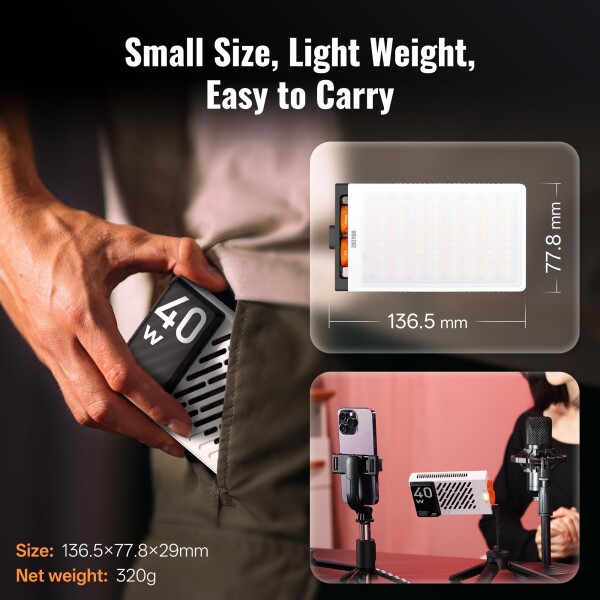 公式旗艦店) ZHIYUN FIVERAY M40 40W ビデオライト LED 撮影