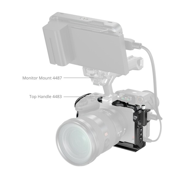 SmallRig Sony対応 FX2用カメラケージ HawkLockクイックリリースFX2ケージ トッププレート付き HDMI用ケーブルクランプ 複数の取り付けポイント 純正XLRトップハンドル対応 5587_6