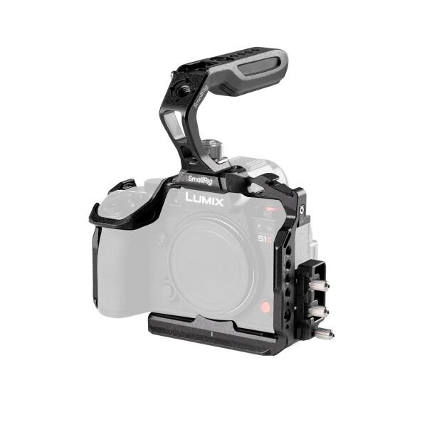 SmallRig Black Mamba カメラ用ケージ パナソニック対応 G9 II / S5 II / S5 IIX / S1R II / S1 II / S1 IIE用 トップハンドル＆ケーブルクランプ、Arca-Swissクイックリリースプレート、コールドシューマウン