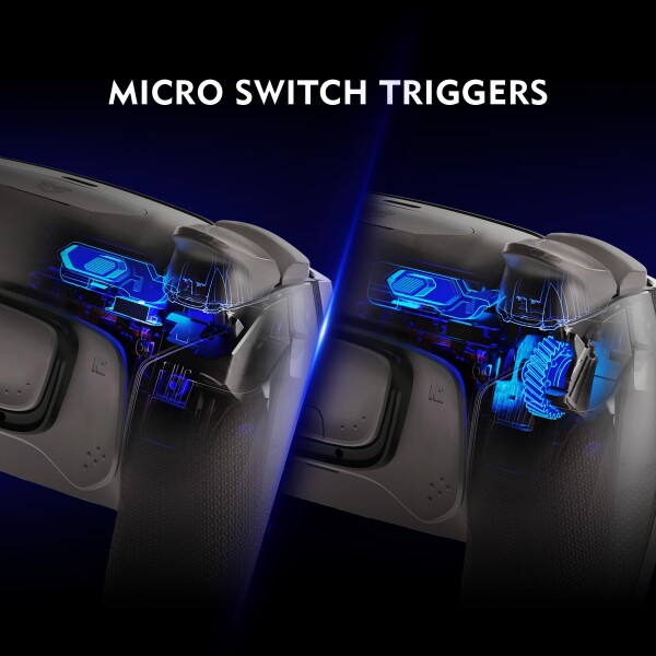 HEXGAMING ULTIMATE PRO ゲーミングコントローラー PS5/PC/モバイル対応、Hall Effectバージョン ? 割り当て可能な背面ボタン4個、カスタムプロファイル6種類、調整可能なトリガー、交換可能なサ_4