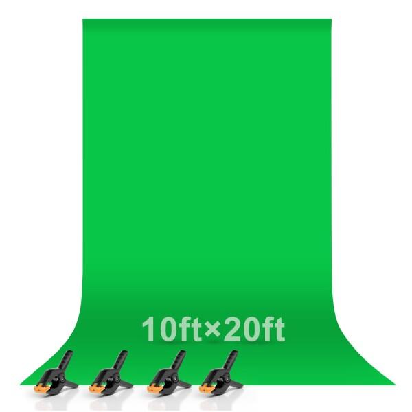 EMART 背景布 緑 布 グリーンバック 300cmx600cm 綿 コツトン生地 撮影 背景 スクリーン 背景紙 プロ ホール対応 写真撮影 スタジオ背景 スクリーンシート 背景シート 背景スタンド 無反射 折