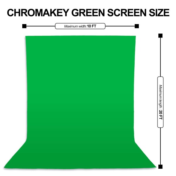 EMART 背景布 緑 布 グリーンバック 300cmx600cm 綿 コツトン生地 撮影 背景 スクリーン 背景紙 プロ ホール対応 写真撮影 スタジオ背景 スクリーンシート 背景シート 背景スタンド 無反射 折_1