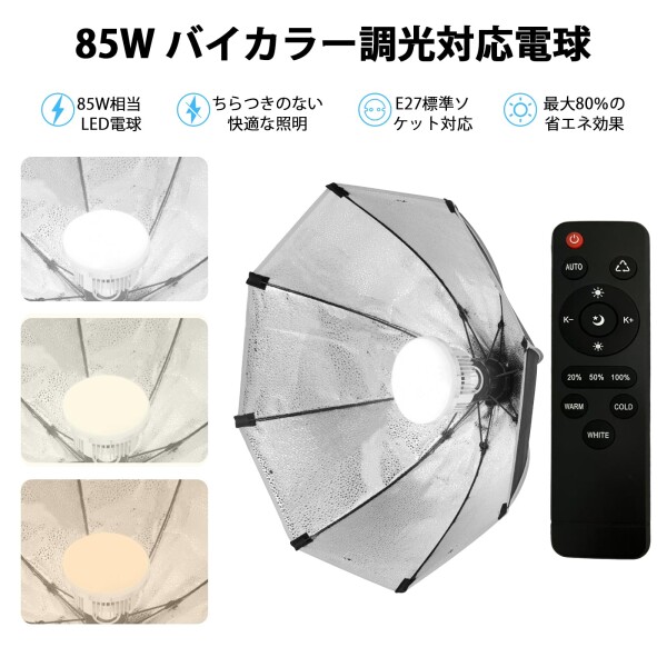 RAYZEN ソフトボックス 50cm 八角形 85W LEDライト 三色LED調光(3000K-6000K) 照明キット 照明 撮影 リモコン・収納バッグ付 三脚スタンド(38-160cm) 写真撮影 ライト 撮影ライト 撮影照明 ポートレー_2