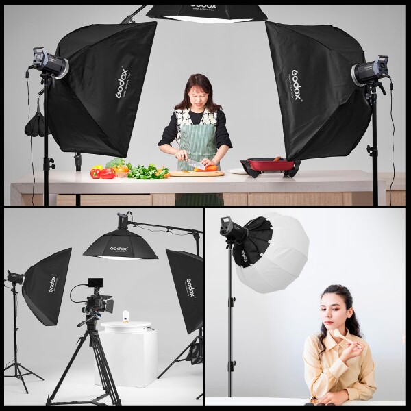 GODOX Litemons LA200Bi LEDビデオライト 230W Bowensマウント 0-100%無段階調光 2800-6500k二重色温度 1.4kg超軽量デザイン 84800lux@1m アプリ遠隔操作 CRI 96+ TLCI 97+ 適格請求書発行可_6