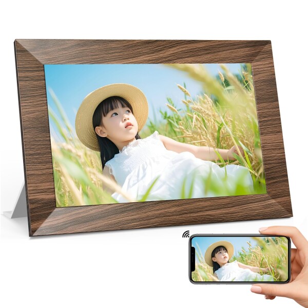 BWJBSW デジタルフォトフレームWiFi 10.1インチ 32GB内蔵 1280×800解像度 デジタル写真立て タッチスクリーン 64GB SDカード/Type-C USBメモリ拡張可 デジタルアルバム 自動回転 遠隔転送 フォトフ