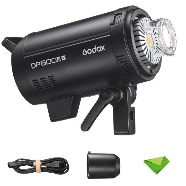 Godox DP600III-V 600Ws ストーブフラッシュスタジオライト GN106 0.1-1S リサイクルタイム、1/2000-1/800s フラッシュ持続時間、2.4G X システム CCT 5600±200K スタジオポートレート写真用ボーエンズマ