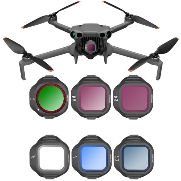 DJI Mini 5 Pro 対応 フィルター レンズフィルターキット 光学ガラス 高透過率 多層コーティング 防水 傷防止 耐油 オールラウンドな保護 追加レンズ (UV/CPL/ND16/ND64/Black Mist 1/8+NIGHT)
