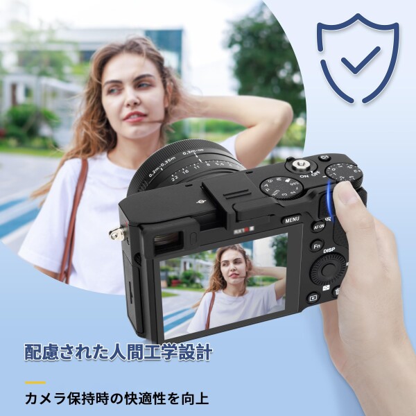 JJC Sony用 RX1R III 専用折りたたみ式 サムグリップ サムレスト ソニー RX1R III DSC- RX1RM3 Cyber-shot RX1RIII カメラ 専用 TG-2互換 ダイヤルやボタンの操作に影響なし 装着簡単 カメラホールド感を_3