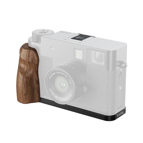 SmallRig X half用 木製L字型マウントプレート FUJIFILM X half用Lプレート 人間工学に基づいた木製サイドハンドル ホットシューカバー付属（ブラック） 5224