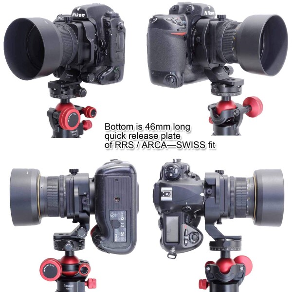 iShoot リング式三脚座、ニコンマイクロレンズ Nikon PC-E Micro NIKKOR 85mm f/2.8D Tilt-Shiftのために特別に設計、レンズサポート襟、三脚マウントリング、 46mm クイックリリースプレート付き、 ARC_8