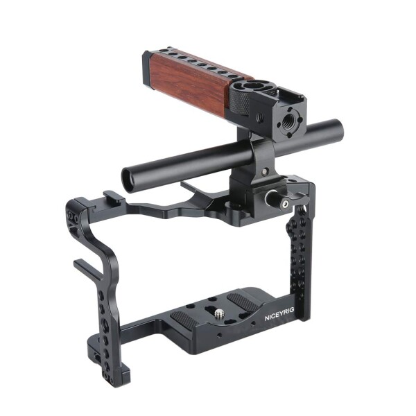 NICEYRIG カメラケージ パナソニック Lumix GH5/GH5S専用ケージキット トップハンドル DSLR装備拡張カメラケージ -197