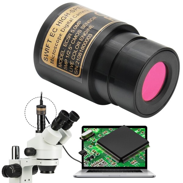 SWIFT EC5R 顕微鏡デジタル接眼レンズ 電子アイピース 顕微鏡用 500万画素 5MP HD USB2.0 カメラ バージョンアップ Windows/Mac OS対応 17,004円