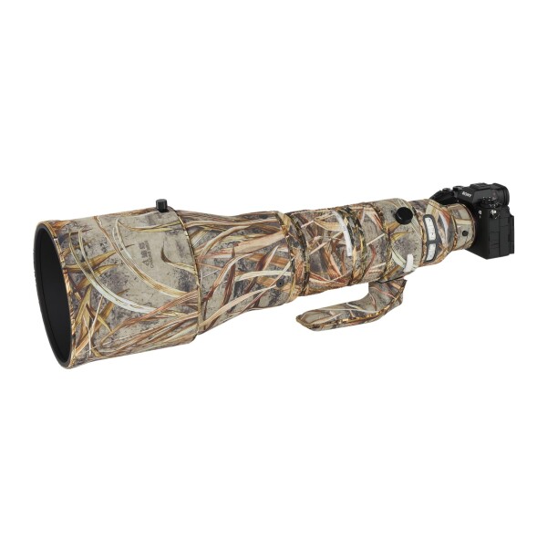 ZZQ&CCF レンズ 防水素材 レンズプロテクター for シグマ 300-600mm F4 DG OS SPORTS対応 望遠レンズ迷彩プロテクター ダブルレイヤー構造布料レンズプロテクション (葦迷彩)