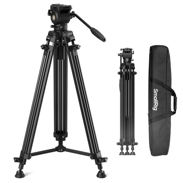 SmallRig AD-14 ヘビーデューティーアルミ合金ビデオ三脚 186cm 最大