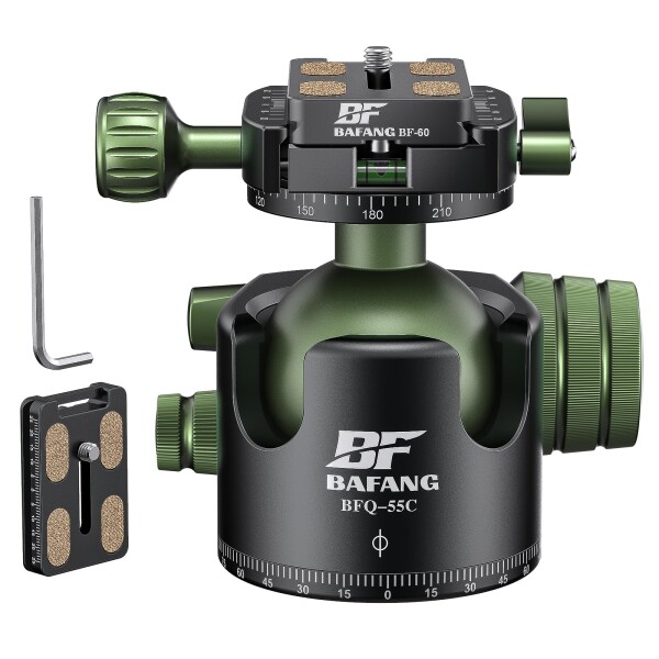 BF BAFANG 自由雲台 55mm ボール雲台 低重心 360度回転 CNC精密加工 アルミ合金 1/4