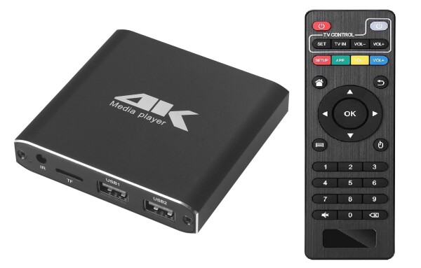 アルテマ 4Kメディアプレーヤー マルチメディアプレーヤー 3840*2160 HD1080p対応 4GBメモリ内蔵 HDMI/USB/AV/HDD 出力対応 H265 動画 音楽 写真 PPT PDF 再生対応 黒 日本語説明書付属