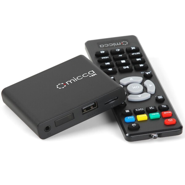 Micca Speck 4K ウルトラHDデジタルメディアプレーヤー USBドライブとMicroSDカード用 デジタルサイネージ H.265/HEVC H.264/AVC MP4 MKVビデオ MP3 音楽 JPG 写真 4K HDMI アナログAV、自動再生と再開。