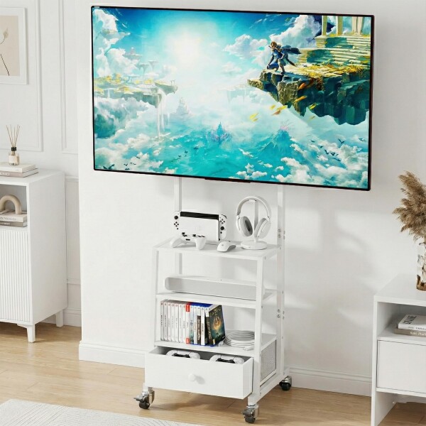 テレビスタンド 32~55インチ対応 引き出し付き ハイタイプ tvスタンド 