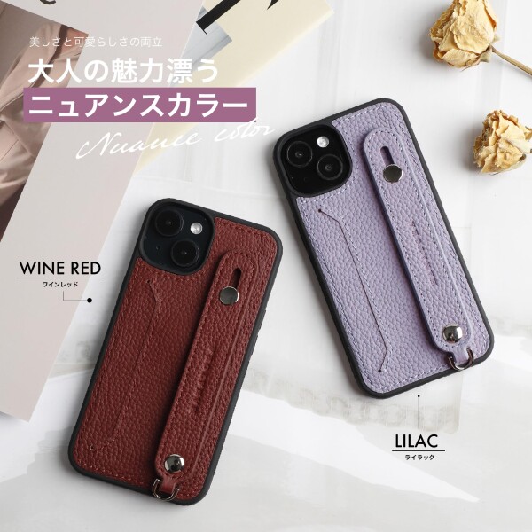 HANATORA for iPhone 14Plus ケース 本革 耐衝撃 背面ベルト ストラップリング スマホケース スマホ スタンド機能 ネックストラップ 付き カードポケット シュリンクレザー ギフト トープ CGHGZ-14_7