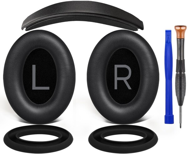 SOULWIT イヤーパッド + ヘッドバンド + イヤーパッドカバー Bose QuietComfort 45 (QC45)/QuietComfort SE (QC SE)/New Quiet Comfort 用 ヘッドセット 交換 キット ヘッドホン 替え パッド 劣化防止 クッション