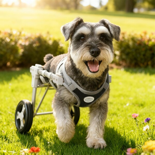 JELFUNY 犬用車椅子 犬用歩行器 ペット車椅子 2輪 4輪歩行補助 サイズ調整可能 軽量 後ろ足 ペット 小型犬 中型犬 怪我 介護 障害犬 老犬 散歩 サポート ハーネス付き 車輪 リハビリ 日本語_7