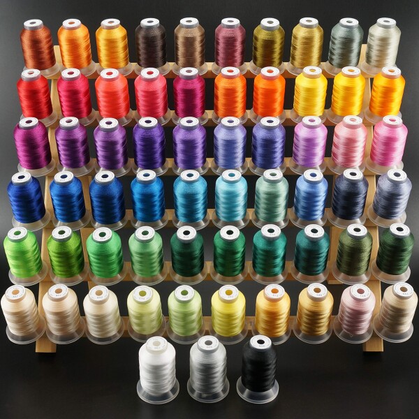 New brothread 63ブラザーカラー ポリエステルミシン刺しゅう糸セット500M（550Y）50番 各スプール 刺しゅうミシン糸 刺繍糸 刺しゅうミシン用
