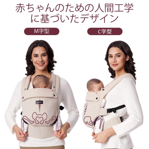 Momcozy ベビー 抱っこひも 抱っこ紐 新生児 ベビースリング 赤ちゃん用品 スリング ベビーキャリア サイズ調節 国際安全認証取得 人間工学に基ぐ 3〜24ヶ月の赤ちゃん対応_2