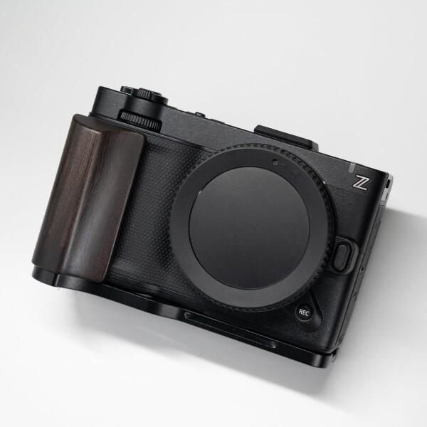 Iborrys 高級レトロ実木 カメラグリップ 、対応 Nikon ニコン ZR カメラ 、 専用 L型クイックリリース プレート 職人手作り プレミアム天然 木製ハンドル (紫光黒檀黒板)