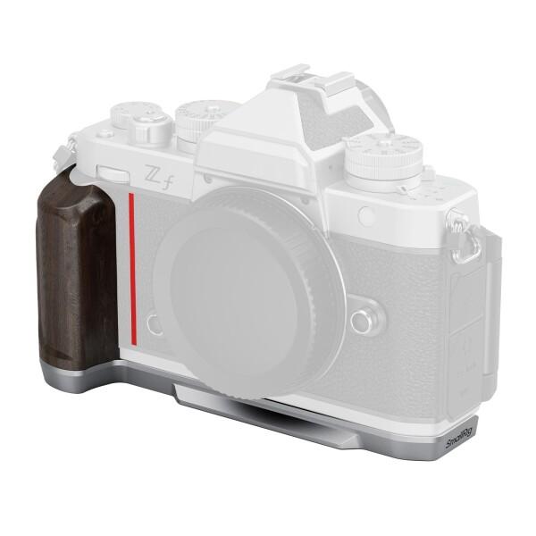 SmallRig Z f用L字型プレート（木製ハンドル付き）Nikonに対応 ARCA用クイックリリースプレートとリストストラップホール付き 人間工学に基づいた木製ハンドグリップ 三脚用1/4インチ-20ネジ