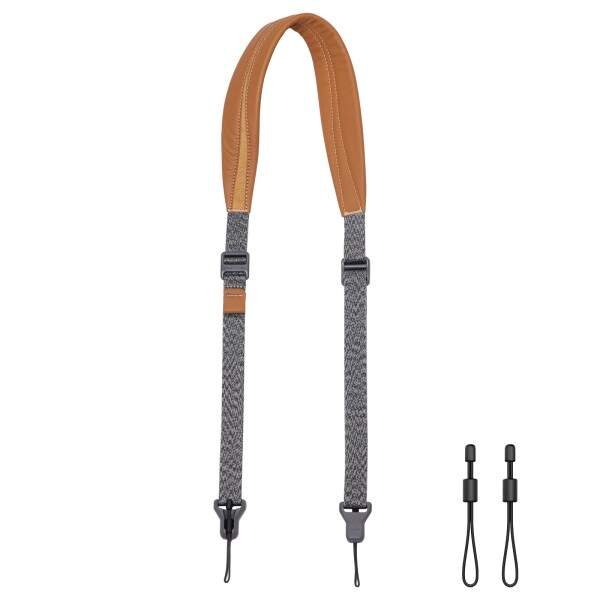 (ウランジ) Falcam カメラストラップ Maglinkショルダーストラップ マグネット クイックバックル 950mm〜1400mm 長さ調節可能 60KG耐荷重 速写ストラップ レザー?ナイロン プロー眼レフカメラ/
