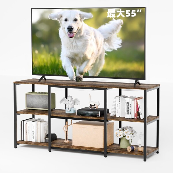テレビ台 55型対応 収納付き 幅125×奥行35×高さ59.2cm 耐荷重45kg テレビボード テレビラック 収納テレビ台 おしゃれ 組立簡単 22〜55型テレビに対応