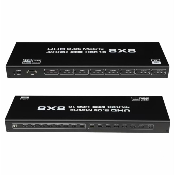 HDMI2.0 HD デジタル 8X8 マトリクス、4K/60HZ/1080P144HZ の TV のモニターへの PC のための 8X8 スイッチャのディバイダー RS232 IR リモート・コントロール