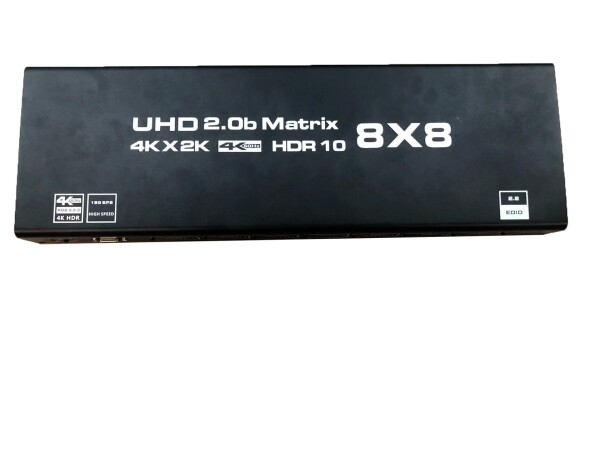 HDMI2.0 HD デジタル 8X8 マトリクス、4K/60HZ/1080P144HZ の TV のモニターへの PC のための 8X8 スイッチャのディバイダー RS232 IR リモート・コントロール_3