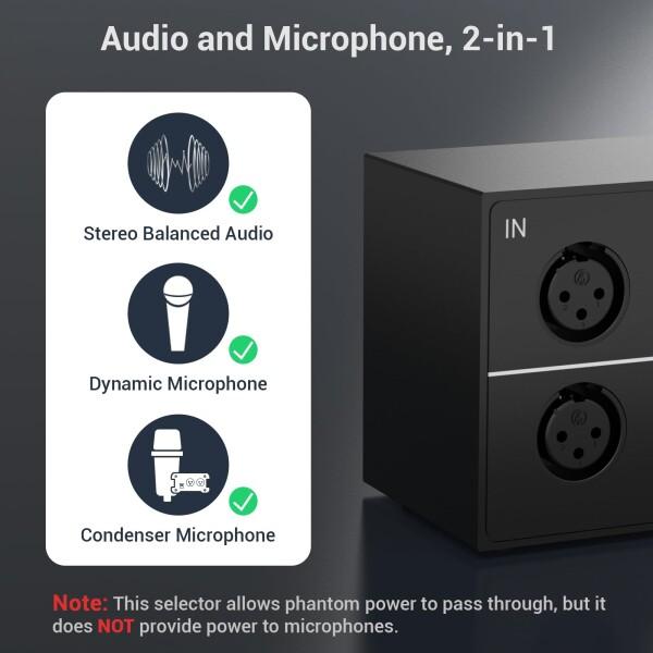 Cubilux AS-X1 1入力4出力 ステレオ XLR オーディオ セレクター, パッシブ 1メス→4オス バランス XLR ソース スイッチャーボックス_3