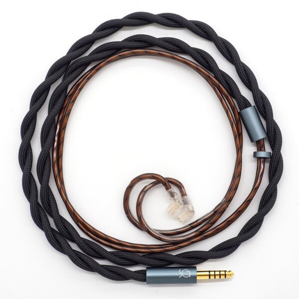 SoundsGood Eidos エイドス ハンドメイド リケーブル 高純度 銀メッキ 無酸素銅 グラフェン 単結晶銅 エナメル銅 混合線 イヤホン アップグレード ケーブル 交換ケーブル (QDC-4.4mm)