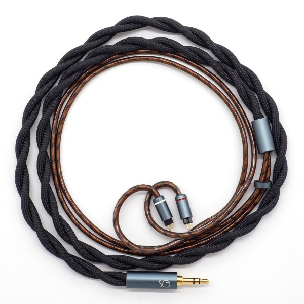 SoundsGood Eidos エイドス ハンドメイド リケーブル 高純度 銀メッキ 無酸素銅 グラフェン 単結晶銅 エナメル銅 混合線 イヤホン アップグレード ケーブル 交換ケーブル (2Pin(CIEM)-3.5mm)