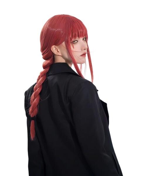 (乃宇撮) マキマ コスプレ デビルハンター ロングコート アニメ コスプレ衣装 ハロウィン 文化祭 パーティー 大人用 仮装 (ロングコート、マキマ、XL)_4