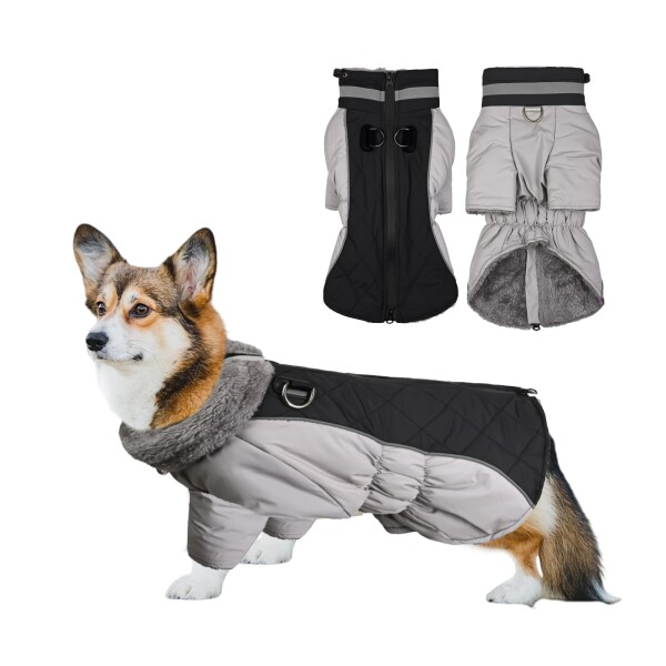 VanderHOME 犬服 冬 犬用コート 犬用ダウン ペット服 防水 冬服 ベスト ジャケット 犬洋服 ドッグウェア 着脱簡単 保温防寒 可愛い 暖かい 寒さ対策 雪?策 夜間反射 綿服 防風 軽量 お散歩