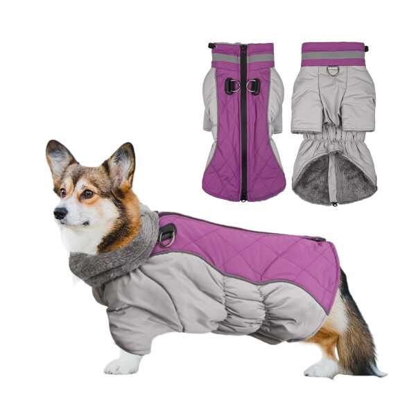 VanderHOME 犬服 冬 犬用コート 犬用ダウン ペット服 防水 冬服 ベスト ジャケット 犬洋服 ドッグウェア 着脱簡単 保温防寒 可愛い 暖かい 寒さ対策 雪?策 夜間反射 綿服 防風 軽量 お散歩