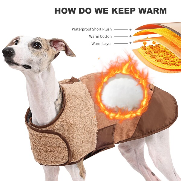 VanderHOME 犬服 冬 犬用コート 犬用ジャケット ペット服 綿入り 冬服 ドッグウェア 着脱簡単 保温 防寒 可愛い 秋冬 春 暖かい 寒さ対策 雪?策 もこもこ 軽量 お散歩 小型犬 中型犬 大型犬_3