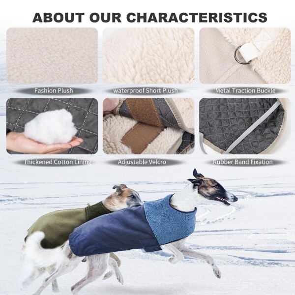 VanderHOME 犬服 冬 犬用コート 犬用ジャケット ペット服 綿入り 冬服 ドッグウェア 着脱簡単 保温 防寒 可愛い 秋冬 春 暖かい 寒さ対策 雪?策 もこもこ 軽量 お散歩 小型犬 中型犬 大型犬_4