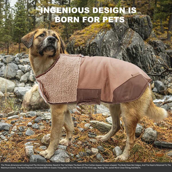 VanderHOME 犬服 冬 犬用コート 犬用ジャケット ペット服 綿入り 冬服 ドッグウェア 着脱簡単 保温 防寒 可愛い 秋冬 春 暖かい 寒さ対策 雪?策 もこもこ 軽量 お散歩 小型犬 中型犬 大型犬_6