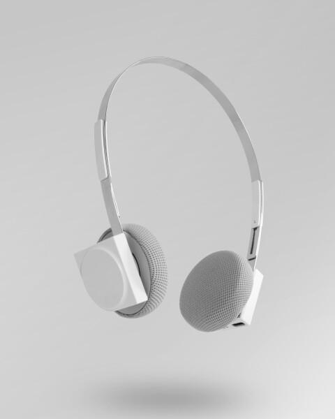 ( km5 ) 軽量 約103g ワイヤレス ヘッドホン ( Lightwear Headphones Hp1 ) bluetooth 有線 ノイズキャンセリング オンイヤーヘッドホン （ 白 ）