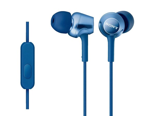 ソニー イヤホン MDR-EX250AP : カナル型 リモコン・マイク付き ブルー MDR-EX250AP LI