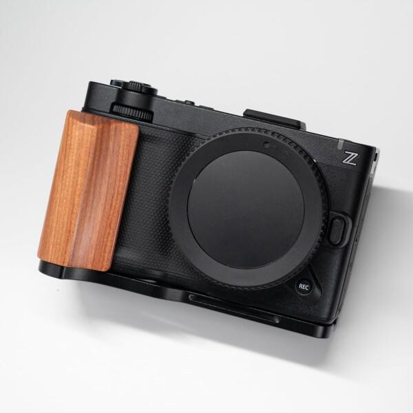 Iborrys 高級レトロ実木 カメラグリップ 、対応 Nikon ニコン ZR カメラ 、 専用 L型クイックリリース プレート 職人手作り プレミアム天然 木製ハンドル (砂漠鉄木黒板)